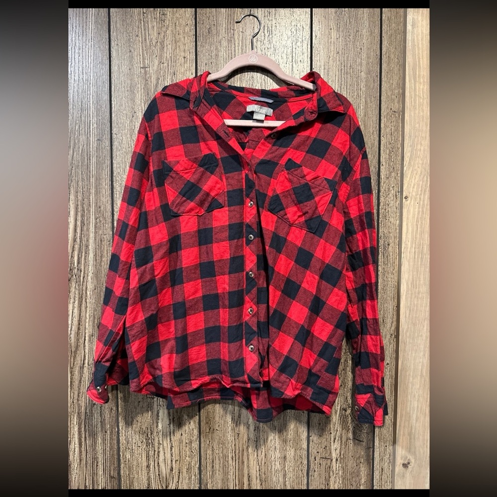 Natural Reflection Long Sleeve Plaid shirt